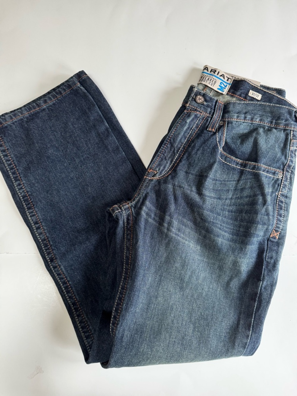 NWT! Ariat M2 Relaxed Boot Cut Jeans Mens 32x32 Dark Wash Western Denim